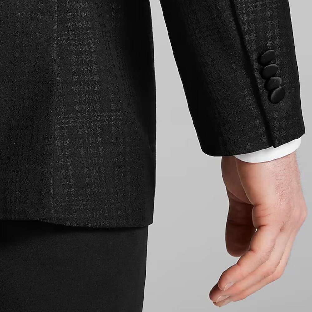 NEW Jos. A. Bank Black Check Dinner Tuxedo Jacket 42 Regular 42R - Picture 5 of 5